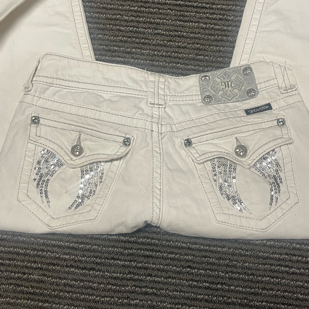 MISS ME ANGEL 😇 BLING WINGS ON BACK POCKETS ✨️